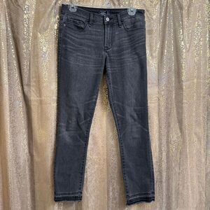 Abercrombie & Fitch Harper Low Rise Ankle Gray Antiqued Jeans Size 2/26